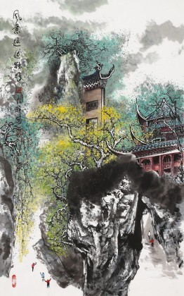 譚良干 大三尺《風(fēng)景這邊獨好》 貴州山水畫名家