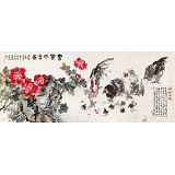 曲逸之 小八尺《富貴大吉圖》 河南省著名花鳥畫家