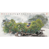 譚良干 四尺《一溪綠水皆春雨》 貴州山水畫(huà)名家