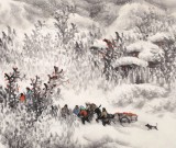 趙金鸰 四尺《趕年集》清華美院高研班導(dǎo)師（詢價(jià)）