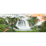 吳東 小八尺《旭日祥云》 著名易經(jīng)風水畫家