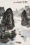 申凌翔 四尺三開(kāi)《家住漓江云水間 》 廣西山水畫(huà)名家
