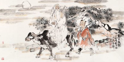 楊西沐 四尺《老子出關(guān)》 中國美術(shù)家協(xié)會(huì)會(huì)員（詢價(jià)）