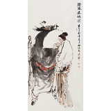 楊西沐 四尺《鐘馗送妹圖》 中國美術(shù)家協(xié)會會員（詢價）