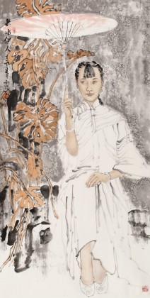 【已售】楊西沐 四尺《秋水伊人》 中國(guó)美術(shù)家協(xié)會(huì)會(huì)員（詢價(jià)）