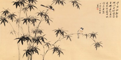 皇甫小喜 四尺《日日臨池把墨研》 河南著名花鳥畫家