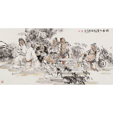 【已售】楊西沐 四尺《竹林七賢》 中國美術(shù)家協(xié)會會員（詢價）