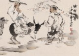 楊西沐 六尺對開《鄉(xiāng)村紀(jì)事》 中國美術(shù)家協(xié)會會員（詢價）