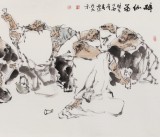楊西沐 四尺《醉仙圖》中國美術(shù)家協(xié)會(huì)會(huì)員（詢價(jià)）