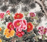 王寶欽六尺《富貴長壽》當代花鳥牡丹畫名家（詢價）