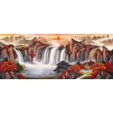 吳東 小八尺《萬山紅遍》 著名易經(jīng)風水畫家