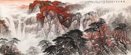 李碧峰 小八尺《秋晴泉?dú)庀恪?中國(guó)書畫家協(xié)會(huì)理事