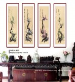 何華賢 四條屏《暗香踈影》  潁淮書畫名家