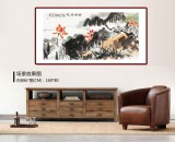 庾超然 四尺《荷塘煙波》 黃鶴樓書畫院院長