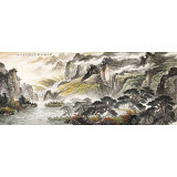 【已售可訂制】李碧峰 小八尺《秋山放牧圖》 中國書畫家協(xié)會(huì)理事