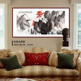 庾超然 四尺《出水荷風(fēng)帶露香》 黃鶴樓書畫院院長