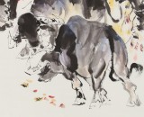 【已售】尹和平 四尺斗方《牧歸》 當(dāng)代鄉(xiāng)土童趣繪畫名家