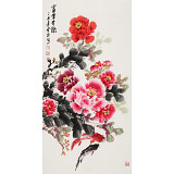 【已售】王寶欽 三尺《富貴有余》當(dāng)代花鳥牡丹畫名家（詢價(jià)）