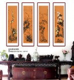 【已售】何華賢 四條屏《梅蘭竹菊》 潁淮書畫名家