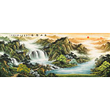 【已售】楊銘昌 小八尺《春山攬勝》 安徽山水畫研究協(xié)會理事