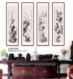 【已售】何華賢 四條屏《梅蘭竹菊》 潁淮書(shū)畫(huà)名家
