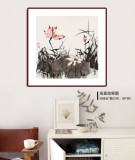 【已售】苗雨 四尺斗方《映日荷花別樣紅》 遼寧工美教授 師從吳冠中