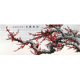 何華賢 小六尺《紅梅報春》 潁淮書畫名家