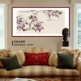 【已售】皇甫小喜 四尺《紫氣東來》 河南著名花鳥畫家