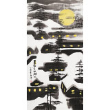 【已售】張春奇 三尺《月是故鄉(xiāng)明》 徐悲鴻紀(jì)念館藝術(shù)中心理事（詢價(jià)）