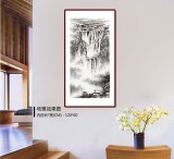 【已售】張春奇 三尺《聽瀑》 徐悲鴻紀念館藝術(shù)中心理事（詢價）