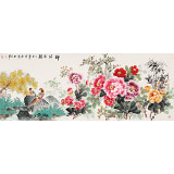 【已售】王寶欽小六尺《錦繡前程》當(dāng)代花鳥牡丹畫名家（詢價(jià)）