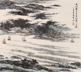 【已售】張春奇 四尺斗方《千里江陵一日還》 徐悲鴻紀(jì)念館藝術(shù)中心理事（詢價）