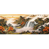 【已售】楊銘昌小八尺《秋山晴曉》安徽山水畫研究協(xié)會理事