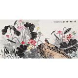 朱祖義 四尺《滿塘清香》 中國老子書畫院副院長