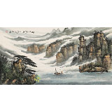 【已售】徐來(lái)選 四尺《峽江泛舟》 河南美協(xié)會(huì)員