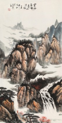 【已售】徐來選 四尺《云海秀峰》 河南美協(xié)會員