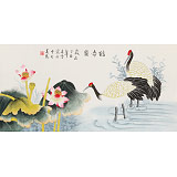 【已售】凌雪 三尺《鶴壽圖》 北京美協(xié)會(huì)員