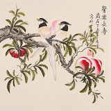 【已售】凌雪 三尺斗方《馨樂長壽》 北京美協(xié)會(huì)員