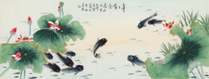 凌雪 小六尺《年年有余》 北京美協(xié)會員