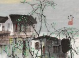 【已售】苗雨 四尺斗方《江南春早》 遼寧工美教授 師從吳冠中