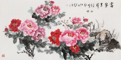 【已售】梁景欣 四尺《富貴吉祥》 青大美院學(xué)院派畫家