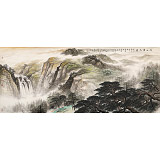 李碧峰 小八尺《深山躍馬圖》 中國書畫家協(xié)會理事