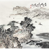 庾超然 四尺斗方《遠浦征帆圖》 黃鶴樓書畫院院長