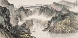 【已售】劉金河 四尺《清江帆影》 國(guó)家畫院山水名家