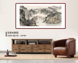 【已售】劉金河 四尺《清江帆影》 國(guó)家畫院山水名家