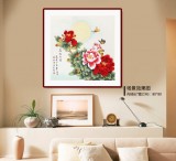 【已售】凌雪 四尺斗方《花好月圓》 北京美協(xié)會(huì)員