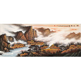 張慧仁 小八尺《金秋鶴舞》 廣西山水畫家協(xié)會常務(wù)理事