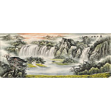 【已售】張宏達 小八尺《春山旭日》