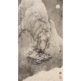 【已售】孟振華 三尺《明月雪山圖》西安美院研究生 金獎獲得者