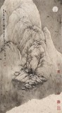 【已售】孟振華 三尺《明月雪山圖》西安美院研究生 金獎獲得者